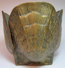 Load image into Gallery viewer, Mid Century Seashells Planter Pot Brass Bronze Detailed Patina Seashore Nautical