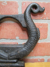 Load image into Gallery viewer, DOUBLE FISH Antique Cast Iron Figural BootScraper BootJack Decorative Art Statue