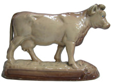 Load image into Gallery viewer, Cow Cast Iron Porcelain Doorstop Statue Store Display Ad Farm Butcher Shop