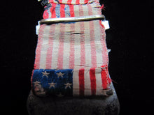 Load image into Gallery viewer, DAUGHTERS OF AMERICA D of A Antique Enamel Medallion Flag Ribbon Bible Pinback