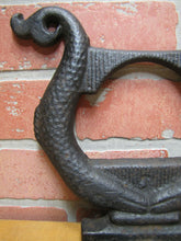 Load image into Gallery viewer, DOUBLE FISH Antique Cast Iron Figural BootScraper BootJack Decorative Art Statue