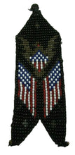 Load image into Gallery viewer, Eagle Crest American Flags Patriotic Folk Art Americana Beadwork Ornate Artwork