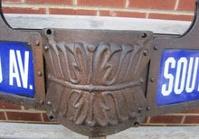 Load image into Gallery viewer, WESTFIELD AVE & SOUTH AVE Antique Historic New Jersey Circle Street Road Ad Sign