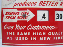 Load image into Gallery viewer, 1940s FIRESTONE TIRES Advertising Sign Gas Station Repair Shop Retread Mold