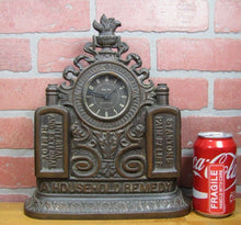 Load image into Gallery viewer, STANTONS PAIN RELIEF REMEDY 19c Quack MedicIne Drug Store Sign Advertising Clock