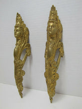 Load image into Gallery viewer, Maidens Head Old Pair Decorative Arts Brass Architectural Hardware Elements