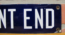 Load image into Gallery viewer, EXIT FRONT END Original Old Porcelain Ad Sign TROLLEY SUBWAY CABOOSE TRAIN RR