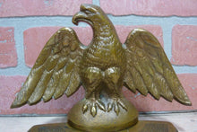 Load image into Gallery viewer, Antique Perched Eagle 13 Star James Graham Co New Haven Conn USA Bronze Bookends