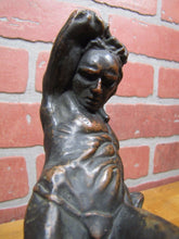 Load image into Gallery viewer, NATIVE AMERICAN INDIAN KATHODION BRONZE NY Antique Bookend Decorative Art Statue