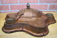 Load image into Gallery viewer, Antique Cast Iron Ceiling Light Fixture Decorative Arts and Crafts Gothic Lamp