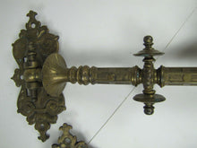 Load image into Gallery viewer, Antique 19c Swing Arm Candle Holders Figural Faces Decorative Arts Candlesticks
