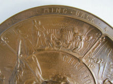Load image into Gallery viewer, COLUMBIAN EXPO CHICAGO 19c Bronze Plaque Discovery of America TONETTI PARIS 1892