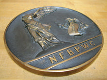 Load image into Gallery viewer, NFBPWC National Fed Business Professional Womens Club Old Bronze Plaque 1919