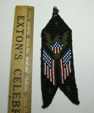 Load image into Gallery viewer, Eagle Crest American Flags Patriotic Folk Art Americana Beadwork Ornate Artwork