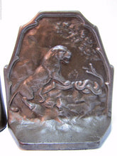 Load image into Gallery viewer, 1920s TIGER & SNAKE CONNECTICUT FOUNDRY Art Deco Era Cast Iron Decorative Arts Bookends