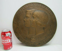 Load image into Gallery viewer, PAYNE FUND HUMAN PROGRESS 1930s Bronze Plaque Study of Movie Effects on Children