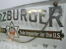 Load image into Gallery viewer, WURZBURGER HOFBRAU Antique Reverse on Glass Beer Sign A LUCHOW NY SOLE IMPORTER