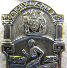 Load image into Gallery viewer, 1939 GIRLS SPOON & EGG RACE Medal Sterling Silver Municipal Athletics Medallion