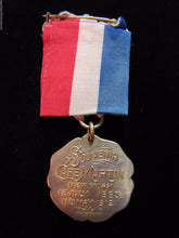Load image into Gallery viewer, 1883 1912 CAFE MARTIN NEW YORK Souvenir Medallion Flag Ribbon Dieges Clust NY