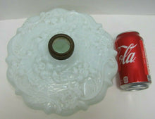 Load image into Gallery viewer, 19c Victorian Spider Webs Leaves Flowers Decorative Arts Milk Glass Oil Lamp