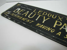 Load image into Gallery viewer, LEDOUX'S BEAUTY PARLOR Old Reverse on Glass Sign Permanent Waving a Specialty