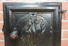 Load image into Gallery viewer, DEAD GAME BIRDS Antique Cast Iron Stove Front Plaque Door RH Decorative Art Sign