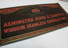 Load image into Gallery viewer, JOHN BROMLEY & SONS PHILADELPHIA RUGS & CARPETS Antique Reverse on Glass Sign