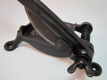 Load image into Gallery viewer, Antique Cast Iron Tobacco Cutter No 0 (zero) smaller hard to find w advertising