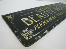 Load image into Gallery viewer, LEDOUX'S BEAUTY PARLOR Old Reverse on Glass Sign Permanent Waving a Specialty