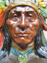 Load image into Gallery viewer, NATIVE AMERICAN INDIAN SITTING BULL Antique Bookends Exquisite Detail Paint