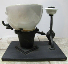 Load image into Gallery viewer, W S CARR NY Antique Dental Spittoon Early Plumbing Porcelain Salesman Sample