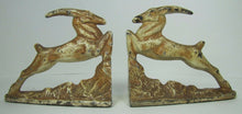 Load image into Gallery viewer, ART DECO ANTELOPE Bookends LITTCO FDRY Ornate Cast Iron Decorative Art Statues