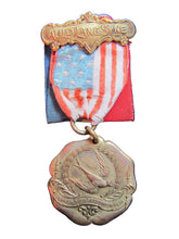 Load image into Gallery viewer, 1883 1912 CAFE MARTIN NEW YORK Souvenir Medallion Flag Ribbon Dieges Clust NY