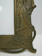 Load image into Gallery viewer, Art Nouveau Lovely Maiden Butterflies Flowers Antique Decorative Arts Frame