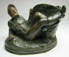 Load image into Gallery viewer, Antique French Decorative Arts Bronze Brass Figural Matchstick Match Holder