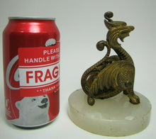 Load image into Gallery viewer, Griffin Dragon Monster Beast Antique Bronze Figural Decorative Arts Marble Base