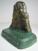 Load image into Gallery viewer, 1939 SUGAR LOAF ROCK WINONA MINNESOTA STATE FAIR BSA Cast Iron Doorstop Statue