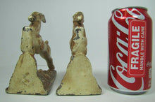 Load image into Gallery viewer, ART DECO ANTELOPE Bookends LITTCO FDRY Ornate Cast Iron Decorative Art Statues