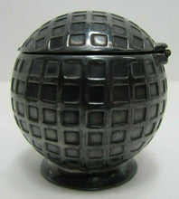 Load image into Gallery viewer, JB JENNING BROS Golf Ball Figural Antique Inkwell Green Glass Insert Pat Appld