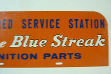 Load image into Gallery viewer, STANDARD BLUE STREAK Ignition Parts Display Sign REGISTERED SERVICE STATION Ad