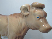 Load image into Gallery viewer, Cow Old Cast Iron Porcelain Enamel Doorstop Farm Butcher Shop Advertising Statue