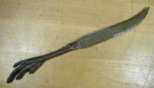 Load image into Gallery viewer, DE-OXIDIZED BRONZE CHICKEN CLAW FOOT Old Advertising Letter Opener Page Turner