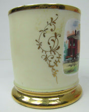 Load image into Gallery viewer, TRAIN CABOOSE RAILROAD Old Advertising Occupational Shaving Mug Porcelain 1212