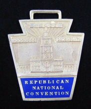 Load image into Gallery viewer, REPUBLICAN NATIONAL CONVENTION Old Medallion Fob RNC PEACE PROGRESS PROSPERITY