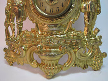 Load image into Gallery viewer, ARMY NAVY AMERICAN EAGLE Antique early 1900s Figural Cast Iron Brass Wash Clock