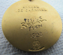 Load image into Gallery viewer, 1928 ICE CARNIVAL WESTCHESTER NEW YORK Gold Filled Award Medallion 1 Mile NY
