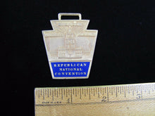 Load image into Gallery viewer, REPUBLICAN NATIONAL CONVENTION Old Medallion Fob RNC PEACE PROGRESS PROSPERITY