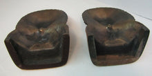 Load image into Gallery viewer, NATIVE AMERICAN INDIAN CHIEF WD ALLEN CHICAGO USA Ornate Brass Antique Bookends