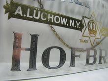 Load image into Gallery viewer, WURZBURGER HOFBRAU Antique Reverse on Glass Beer Sign A LUCHOW NY SOLE IMPORTER