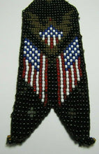 Load image into Gallery viewer, Eagle Crest American Flags Patriotic Folk Art Americana Beadwork Ornate Artwork